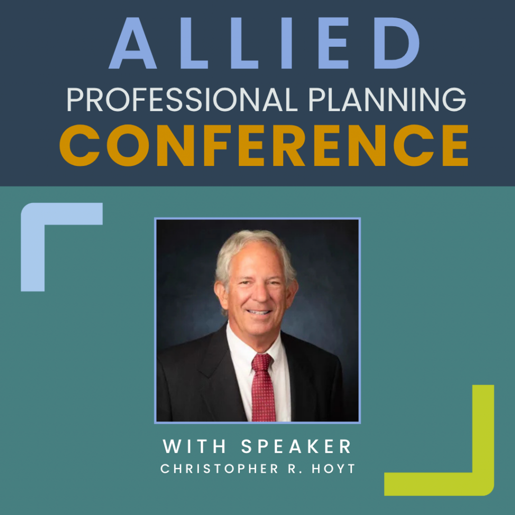 Christopher R. Hoyt speaking at the Allied Professional Planning Conference.